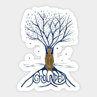 Meditation | Yoga | Tree of life | Self Care for Women | Linocut Sticker